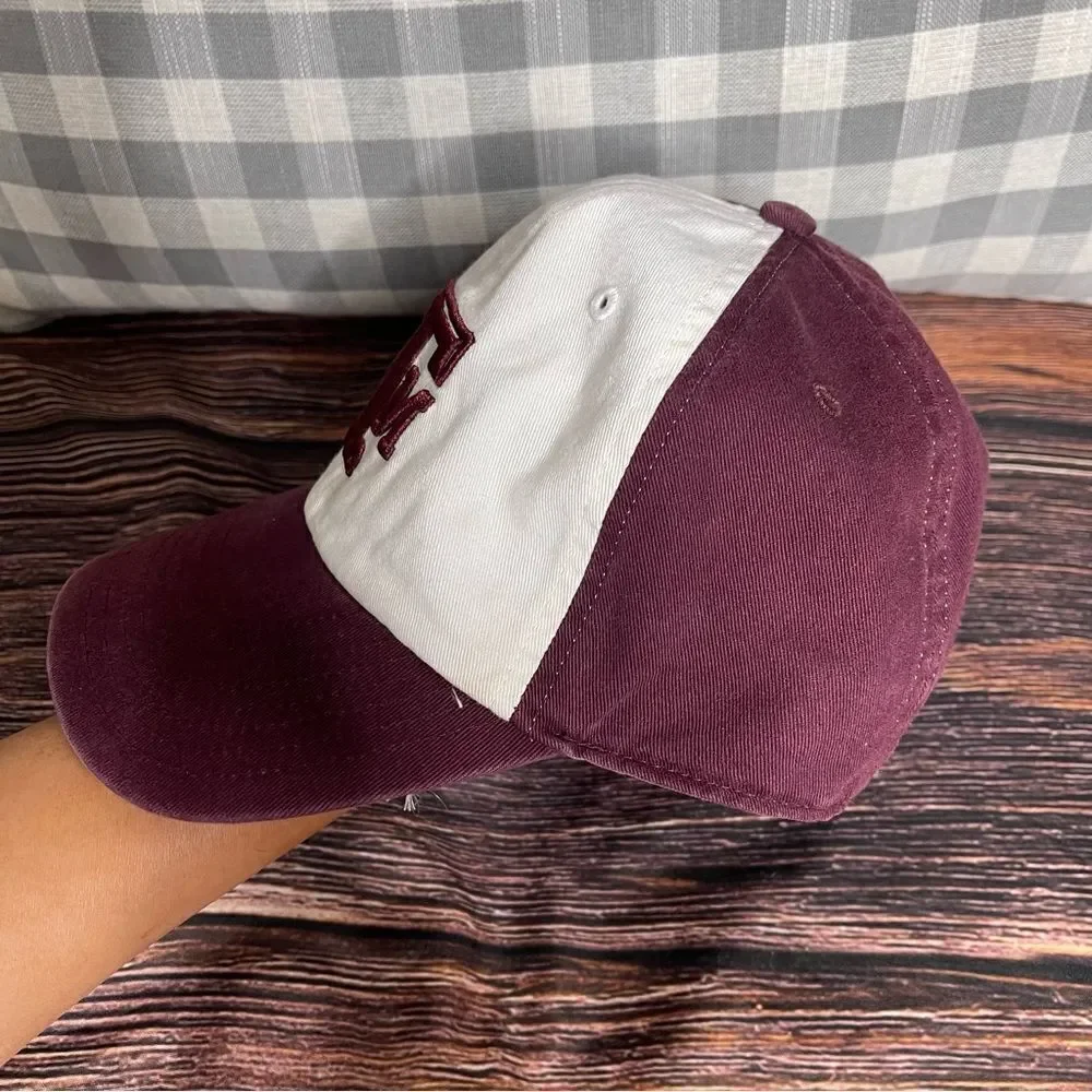 Texas A & M‎ Aggies Hat Ball Cap Fitted Adult Size Medium Maroon Football